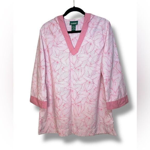LL Bean Pink Hooded Tunic - Picture 4 of 11